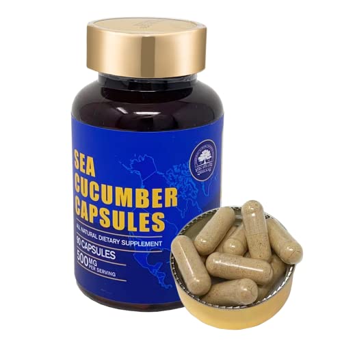 Dol Wild Caught Sea Cucumber Capsules Sea Cucumber Extract Supplement Super Natural Antioxidant, Immune Builder-90 Capsules (One Bottle) #TOP2
