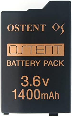 OSTENT Real 1400mAh 3.6V Lithium Ion Li-ion Polymer Rechargeable Battery Pack Replacement Upgraded Version for Sony PSP 2000/3000 PSP-S110 Console Video Games