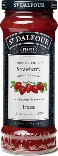 VALUBNDL: St. Dalfour Strawberry Fruit Spread (3-Pack) – 675ml Total (Three 284g / 10oz Jars) – 100% From Fruit All Natural – No Sugar Added – VALUBNDL Signature Bundle - 3