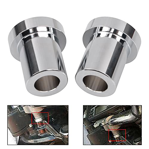 Bid4Ze Aluminum Solid Billet Handlebar Riser Bushings For Harley Softail Touring Road King Electra Street Glide Flhx Fltr Fltrx, Chrme #TOP1