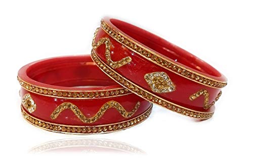 Set of 3 Elegant Zircon Stone Bangles for Daily Functions Wedding