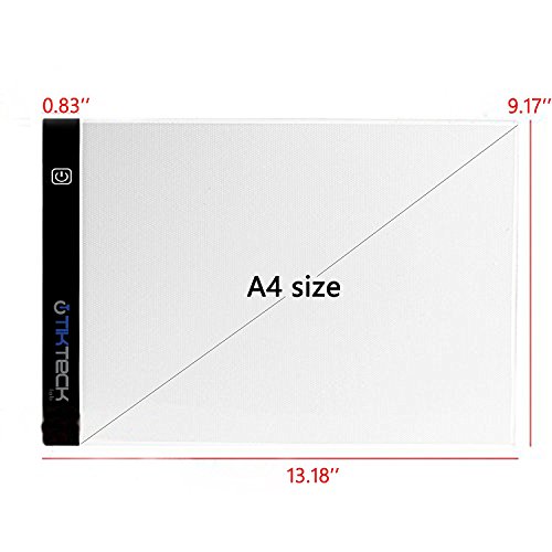 A4 Ultra-Thin Portable LED Light Box Tracer USB Power Cable Dimmable Brightness Artcraft Tracing Light Pad Light Box w 5D Diamond Painting Tool Set - Thumbnail 5
