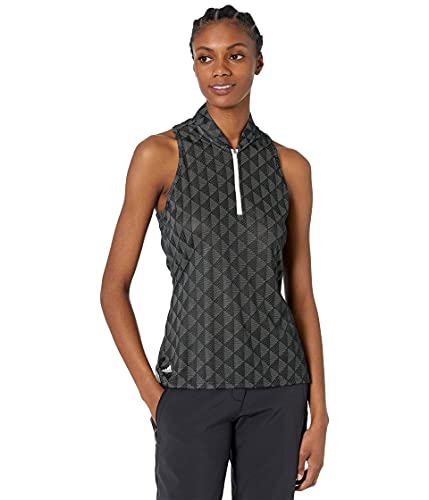Polo de golf sans manches Adidas pour femme, coupe racerback en noir taille XL