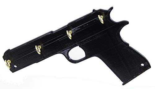 Medallurgy Pistol 1911 Gun Handgun Key Rack Holder Hanger Hook Entryway Organization Decor Wall Key Hooks