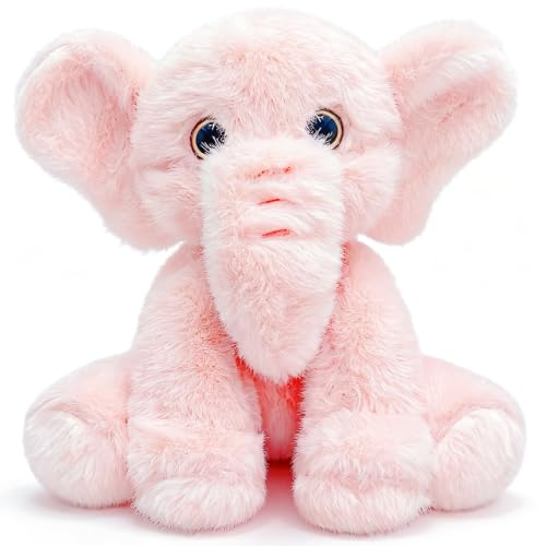 LoYuSenn 10 Pink Elephant Stuffed Animal, Huggable Cute Plush Toys, Pink Elephant Stuffed Animal Plush Toys for Baby and Kids Prizes, Valentines Day Gifts, Childrens Day Gifts, Home Decor
