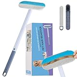 Pet Hair Remover for Furniture – 23.2Inch Reusable Dog & Cat Hair Removal Brush, Washable Lint Cleaner with Long Handle, 4-in-1 Pet Hair Remover for Couch, Carpet, Clothes & Bedding