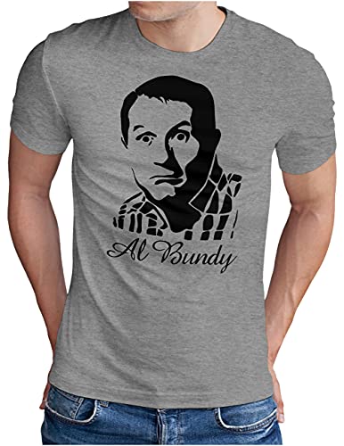 T-Shirt Al Bundy Face gris chiné 5XL pour homme fan de série US