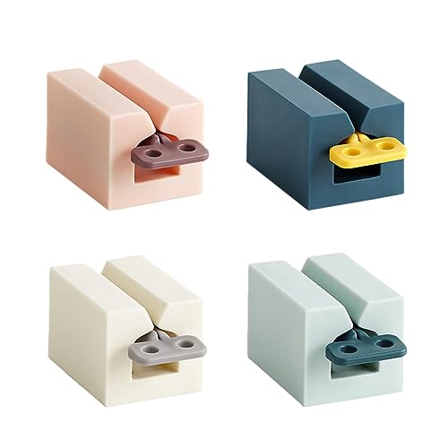 Beavorty 4-Pack Automatic Toothpaste Squeezer Tube Squeeze Dispenser Plastic Extruder for and Girls Bathroom (White Dark Light)