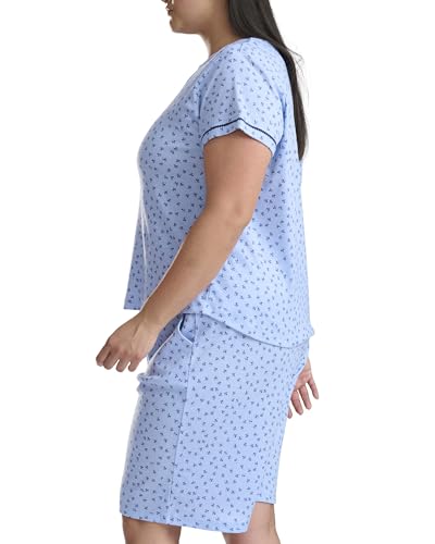 Image of Karen Neuburger Women's [Plus Size] Short Sleeve Bermuda Short Pajama Set