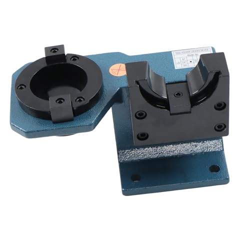 findmall CAT50 Tool Holder Tightening Fixture – Universal Horizontal and Vertical CNC Locking Clamp, Dual-Purpose Mount for Workbench or Tool Cart, Aluminum Construction
