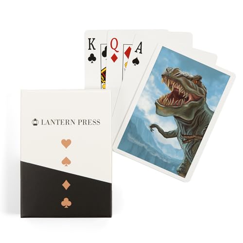 Lantern Press T Rex Dinosaur, 52 cartas de póker