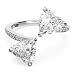 Produktbild Swarovski Attract Soul Ring, Herz, Weiss, Rhodiniert