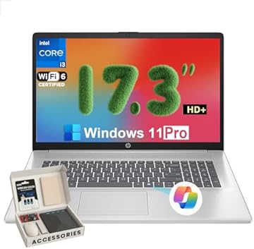 2025 17-inch Laptop Computer - Intel 8-Core i3-N305, 17.3" HD+ Anti-Glare Display, Win 11 Pro, Ai Copilot, Numeric keypad, HDMI, Wi-Fi 6, for Business & Student, w/Accessories(32GB RAM | 1TB SSD)