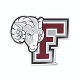 Fordham University Rams Block F Maroon and Grey Logo Weatherproof Vinyl Sticker Car Decal from Nudge Printing
