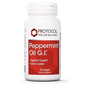 Protocol Peppermint Oil G.I. – Digestive Support with Ginger and Fennel Oils – 90 Softgels