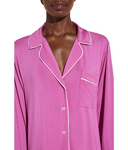 Eberjey Gisele Sleepshirt Italian Rose/Ivory Lg #TOP2