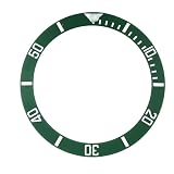 SANGaa BEZEL INSERT for 40mm ROLEX SUBMARINER BLUE 16610 16610LV 16613 16800 16808 / INVICTA WATCH 9937OB 8926OB 8928 9937 PRO DIVER (Green)
