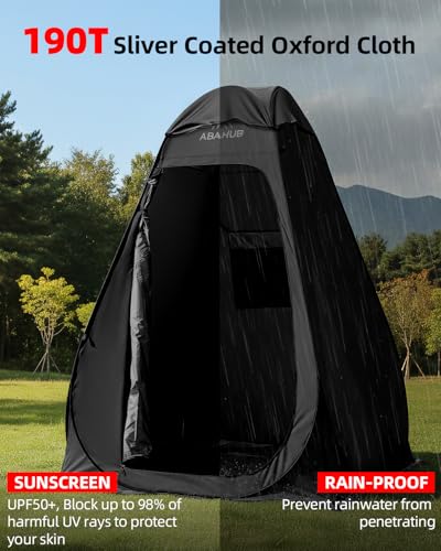 Abahub Pop Up Shower Tent, 59 x 59 x 74.8 in, Portable Instant Privacy Tents for Camping, Outdoor Changing Room with Removable Floor Mat & Rain Shelter
