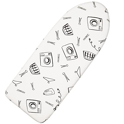 Seiritex Table Top Ironing Board Cover 12 x 32 inch, 3 Layers Small Iron Board Cover, Heat Reflective Thick Padding with Elasticized Edges (White) by Seiritex - Used condition - US$13.89