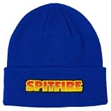 Spitfire Wheels Skateboard Beanie Beatdown Script Cuff Skate Hat, Royal, One Size