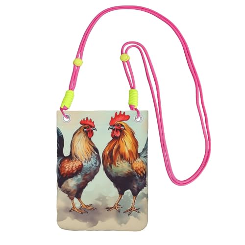 Sac à main pour téléphone portable fuchsia avec bandoulière réglable