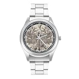 FekiLoot Orologio da polso con libellula floreale disegnato a mano per uomo e donna minimalista in acciaio inossidabile orologio da polso analogico al quarzo con numeri quadrante orologi per feste