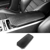 JUIVEEL Carbon Fiber Style ABS Car Central Console Armrest Cover Armrest Cushion Cover Center Console Box Pad Compatible with Kia Stinger 2017-2024 Accessories