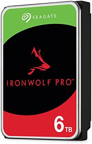 Seagate IronWolf Pro, 14 TB, Enterprise NAS Internal HDD CMR 3.5 Inch, SATA 6 Gb/s, 7,200 RPM, 256 MB Cache for RAID Network Attached Storage, 3 year Rescue Services (ST14000NT001)