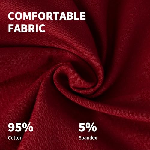 Men's Cotton Stretch Boxer Briefs, Breathable & Moisture-Wicking Underwear with Fly Opening, 4 - Pack4