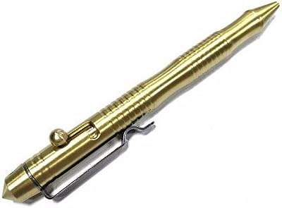 EKLORN Solid Brass EDC Pocket Pen, Portable Delicate Signature Pen Ballpoint Pen
