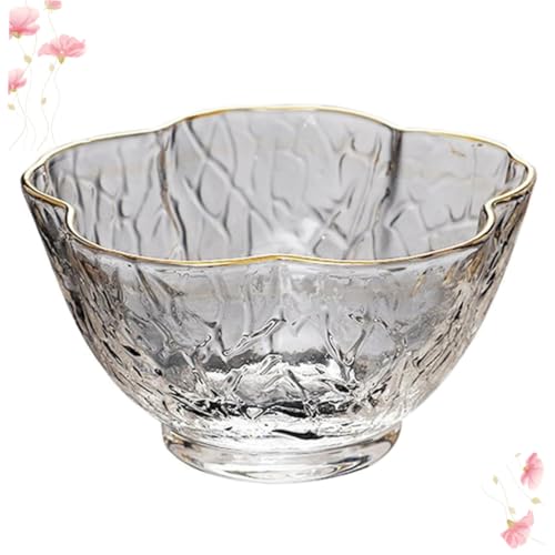 SAFIGLE Taza de Vidrio Textura Martillada Resistente al Calor Tamaño Mediano Color Transparente Vaso Multiusos para Té y Café Adecuado para Uso Doméstico y Oficina