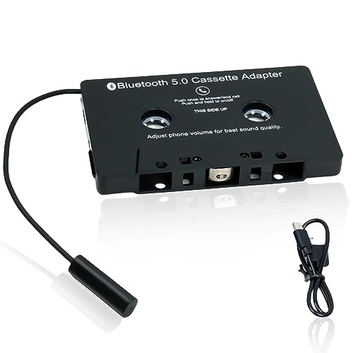 Adaptador de Casete Bluetooth 5.0 para Radio de Coche - Reproductor de Audio AUX para Vehículos
