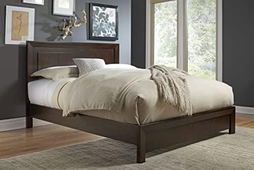 Modus Furniture Solid Wood Bed, California King, Element - Chocolate Brown