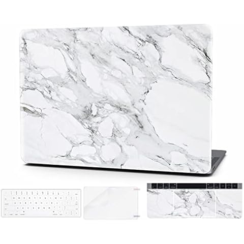 TIMOCY White Marble Sleeve Case for MacBook Air 13.6" M2 with Touch ID 2022 2023 - The Ultimate Protection MacBook Case for Your M2 2022 MacBook Air 13.6inch A2681 Unqiue Design Cover