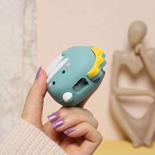 Image of INEFABLE Charger Case Cover Protector with 3D Cute Pattern for iPhone Charger only 18W & 20W, Data Charging Cable Wire Saver Protective Cable Cover Full Protection - Set Of 1 (Shark)