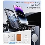 Temdan Magnetic Compatible with iPhone 14 Pro Max Case, [Built-in Invisible Kickstand][Compatible with MagSafe] [Military Grade Shockproof] Slim Translucent Matte Phone Case for iPhone 14 Pro Max 6.7" - Image 4