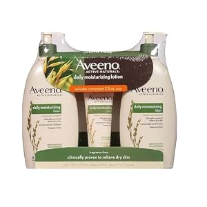 Aveeno Daily Moisturizing Lotion (18 fl. oz., 2 pk. with 2.5 oz. Tube)
