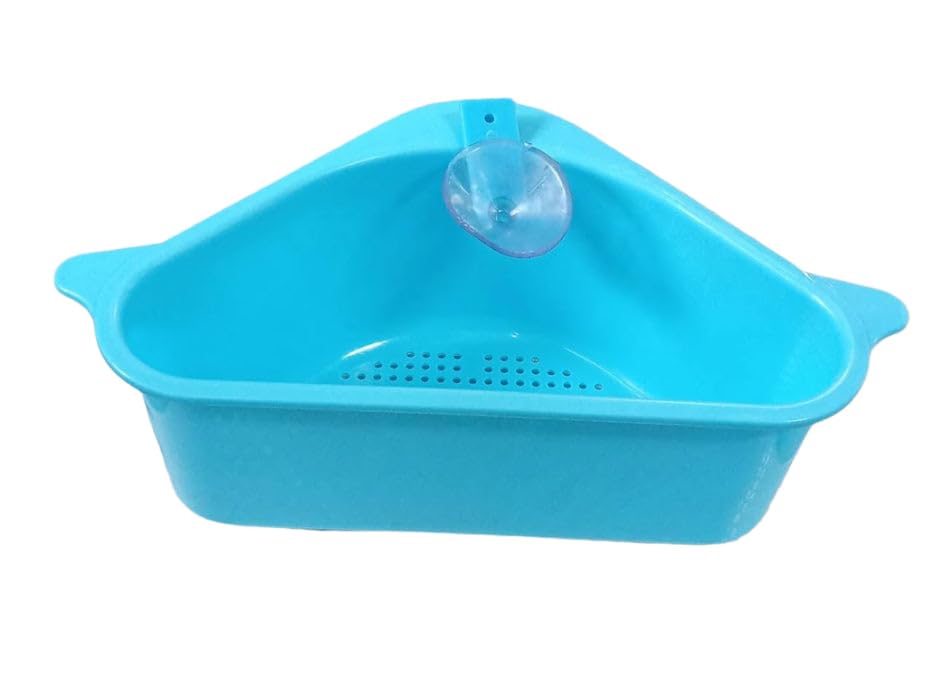 ENSETE Triangular Multi-Functional Drainer Shelf – Sink Storage Holder for Dishes, Utensils, and Cleaning Tools