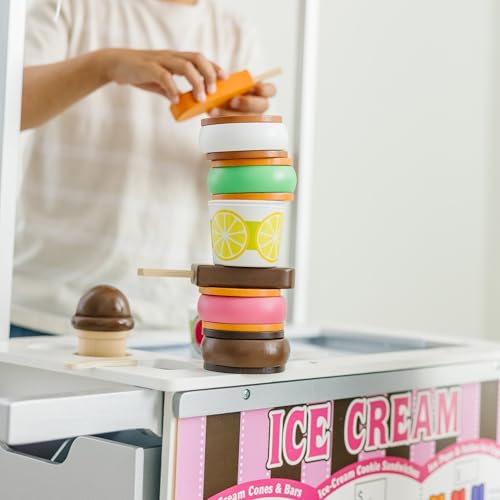 Melissa & Doug Snacks & Sweets Food Cart with Play Food, Wooden Toys & Kids Play Kitchen Accessories, Preschool Learning Toys for Girls & Boys 3+ - image 7