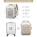 LOVEVOOK Large Travel Backpack for Women, TSA Carry on Backpack for Airplanes, 40L Personal Item Travel Bag for Women fits 17" Laptop,Waterproof Carry on Bag Airplane Approved with 3 Packing Cubes - Image 2