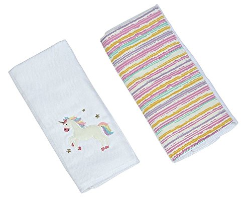 Maison Chic Double Burp Cloth Gift Set, Trixie The Unicorn