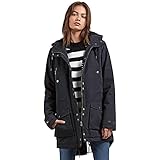 Hüfte: 81,3 cm Volcom Damen Walk on by Sherpa Lined Parka Jacket Kleid, Schwarz, X-Small
