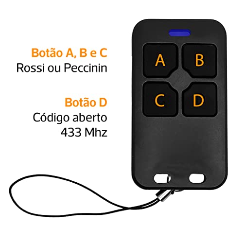 Controle Remoto Citrox 433 Mhz Para Portão Rossi Peccinin