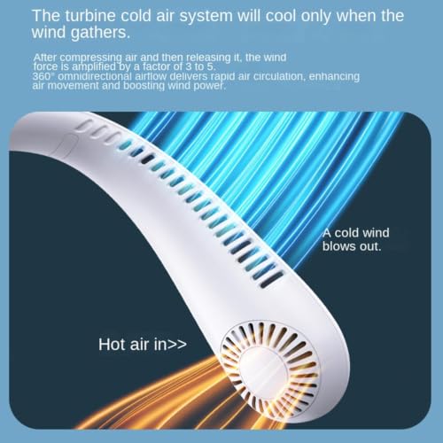 Ventilador de cuello portátil para camping y excursiones al aire libre 8