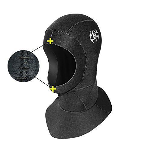 Dizokizo Diving Scuba Hood 3mm Thermal Neoprene Wetsuit Hood for Men Women Wetsuit Hat Cap for Kayaking Snorkeling Sailing Water Sports with Flow Vent (M) - Thumbnail 3