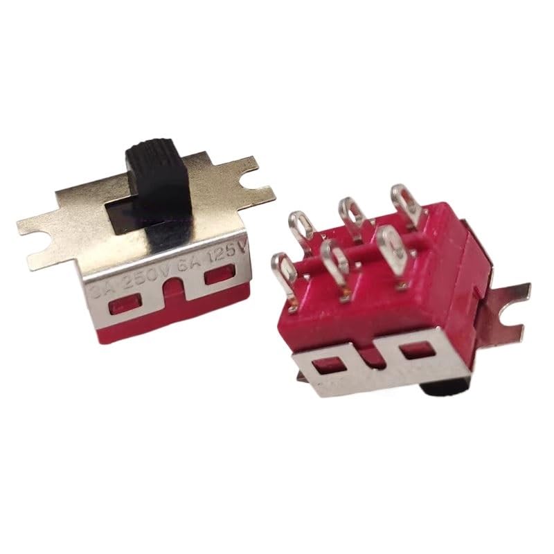 QMKADFQXF 1pc TS-11-A1-2-BQ Toggle Switch Sliding Switch 6 Pin 2 Speed with Ear 3A250/6A125V