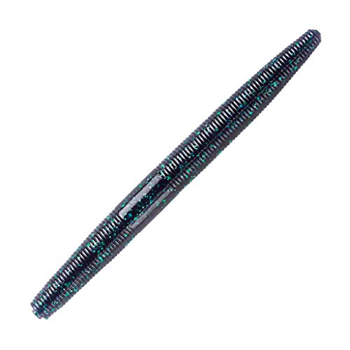 Yum Lures Dinger Classic Worm All-Purpose Soft Plastic Bass Fishing Lure - Great Texas Rigged, Wacky Style, Carolina Rigged, Pitched, Etc., Junebug, 4''