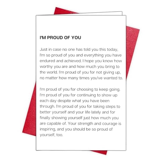 Encouragement Cards for Women Men, Thinking of You, Proud of You Cards | This card delivers sincere praise to cheer up your loved ones. Ideal for comforting friends going through tough times.