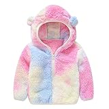 ayaso Fleece Jacket Toddler Girls Boys Cute Bear Ear Hoodie Sweater Zip Up Teddy Coat Warm Winter Ou