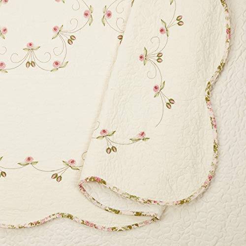 Modern Heirloom Felisa 3-Piece Quilt Set - Full/Queen, Pink #TOP2